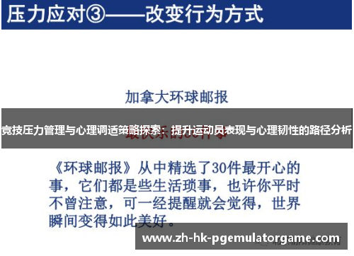 竞技压力管理与心理调适策略探索：提升运动员表现与心理韧性的路径分析
